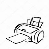 Printer Drawing Getdrawings Sketch sketch template