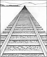 Perspective Linear Drawing Point Drawings Train Space Vanishing Lines Points Objects Railroad Tracks Simple Landscape Elements Diminishing Used They Google sketch template