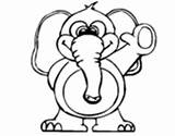 Elephant Coloring Balancing Ball Performing Coloringcrew sketch template