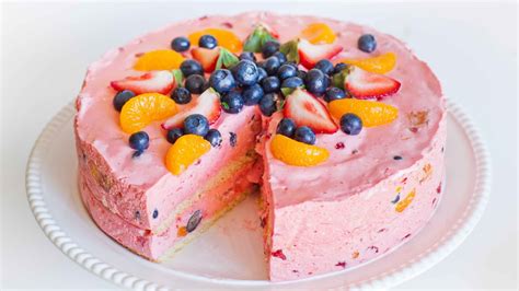 jello fruit mousse cake tatyanas everyday food