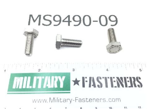 ms  bolt length  thread   military fasteners