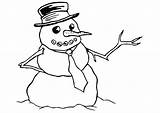 Snowman Coloring Large sketch template