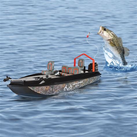 remote control fish catching boat  green head