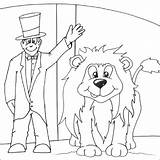 Circus Lion Pages Coloring Tamer Colouring Animals Animal Printable Print sketch template