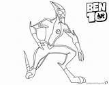 Ben Xlr8 Coloring Pages Line Printable Adults Kids sketch template