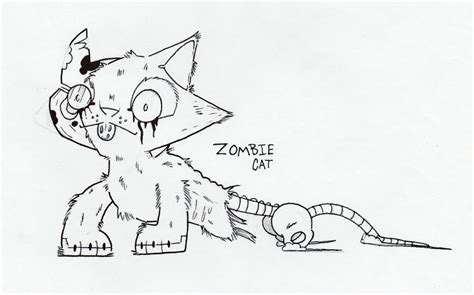zombie cat   yanmegus  deviantart
