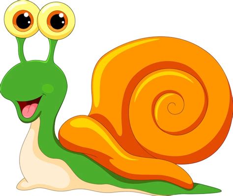 premium vector cute cartoon snail