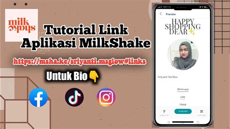 tutorial buat link   bio  daftar milkshake gampang