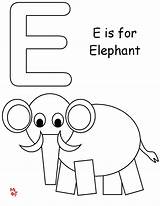 Letter Coloring Elephant Pages Alphabet Preschool Ee Kids Color Activities Print Letters Tracing Toddler Colouring Craft Crafts Book Templates Elephants sketch template
