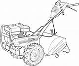 Drawing Tractor Clipart Clip Tiller Walking Lawn Cultivator Mower Power Coloring Vector Outline Line Pages Svg Coloringpagesfortoddlers Tractors Manufacture Clker sketch template