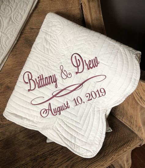 personalized couples wedding throw quilt  anniversary etsy