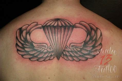 tattoo jumpwings army  airborne blackandgrey studiotattoomo airborne tattoos