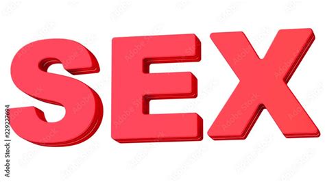 vidéo stock sex 3d animation red text symbol isolated on white