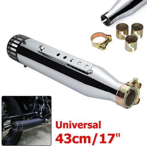 buy universal motorcycle exhaust muffler pipe exhaust tip tail tube silencer