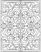 Coloring Pages Pattern Patterns Colouring Print Printable Geometric Kids Deco Stained Glass Color Brick Dover Sheets Publications Hubpages Adult Flowers sketch template