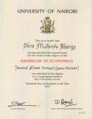 uon economics degree certificatepdf