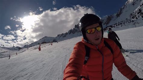 gopro hero  karma grip skiing holiday france la tania youtube