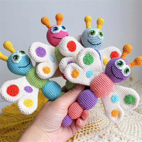 butterfly baby rattle crochet pattern amigurumi today