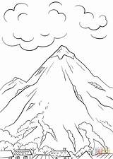 Mountains Drawing Line Coloring Mountain Scene Pages Printable Getdrawings sketch template