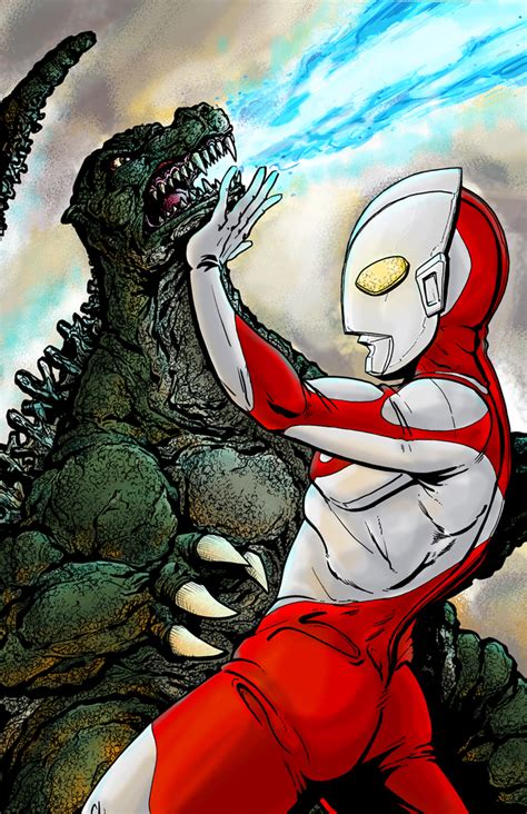 Ultraman Vs Godzilla By Gazbot On Deviantart