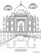 Mahal Taj Coloring Pages Adult Favoreads Sights Creative Colouring Printable Sheets Book Club India Choose Board sketch template