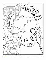 Continent Geography Colouring Continents Countries Salvajes sketch template
