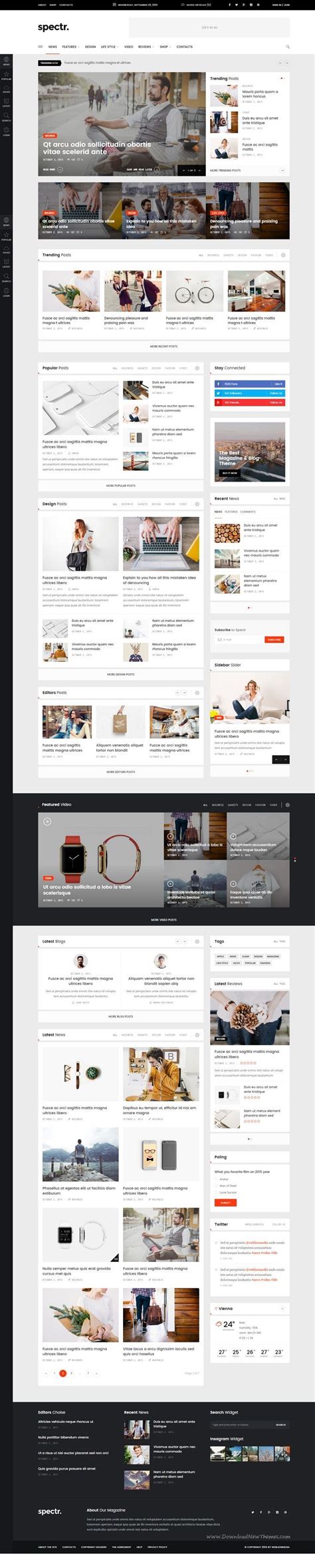 spectr   responsive html template  suitable  news newspaper