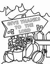 Coloring Thanksgiving Pages Bible Christian Sunday School Thanks Give God Printable Thankful End Happy Thank Kids Year Am Crafts Color sketch template