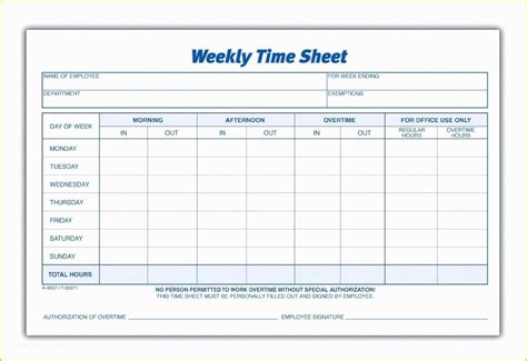 blank time card template     blank printable timesheets