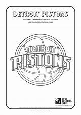 Coloring Detroit Pages Pistons Nba Cool Teams Logos Basketball Logo sketch template