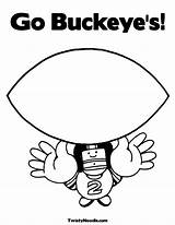 Coloring Pages Ohio State Buckeyes Football Color Colouring Kids sketch template