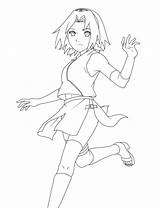 Sakura Haruno sketch template