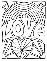 Coloring Pages Rainbow Pride Adults Lgbt Printable Adult Color Kids Hearts Quotes Board Getcolorings Print Retro Nature Words Funky Choose sketch template