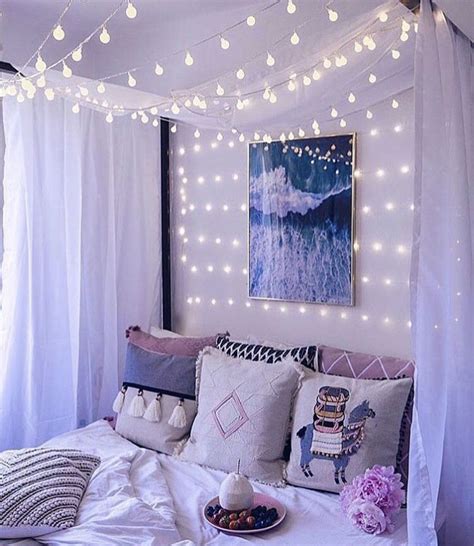 Led White Lights Cute Bedroom Ideas Girls Bedroom Room Inspiration