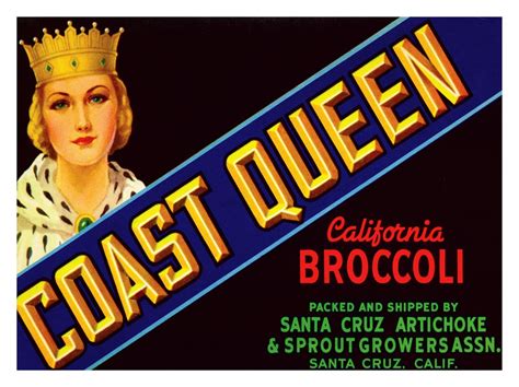 coast queen original crate label circa