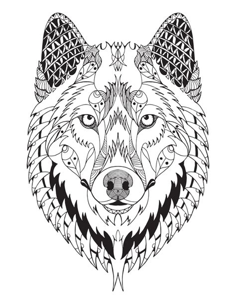 mandala wolf coloring pages