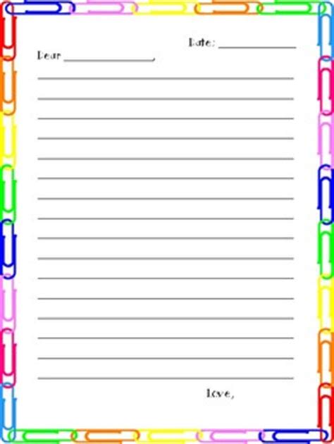 blank letter writing template  kids  business template
