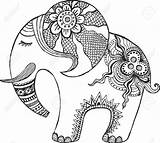 Mandalas Elefante Indio Elefantes Hindu Ninos Pintado Niños Zorros 123rf Vertebrados Silueta Puntillismo Colour sketch template