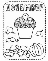 November Coloring Getdrawings Pages sketch template