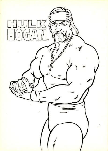 hogan hulk wwe coloring pages drawing color kids printable wrestling