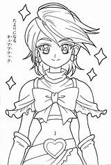 Coloring Pages Pretty Cure Girl Magical Anime Color Da Chibi Colorare Tumblr Uploaded User sketch template