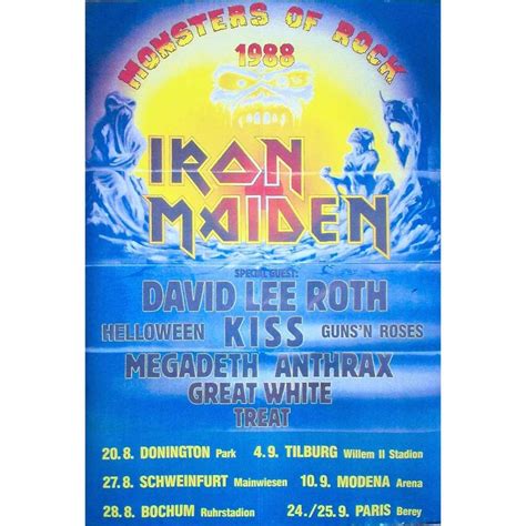 Monster Of Rock 1988 Tour Euro 1988 Ltd Re Large Promo