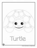 Turtle Tracing Worksheets Word Letter Crafts sketch template
