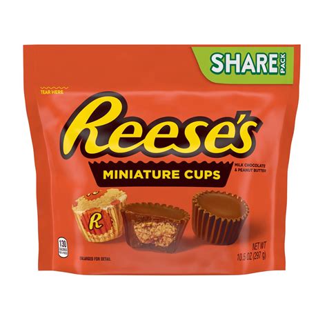 reeses miniatures milk chocolate peanut butter cups candy