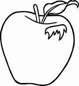 Apple Coloring Pages Blossom Kids Kindergarten Core Getcolorings Fruit Drawing Getdrawings Clipart Colouring Shopkins Bus Red Colorings Color sketch template