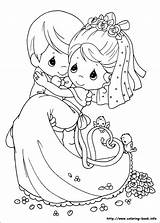 Coloring Bridal Pages Shower Wedding Precious Moments Popular sketch template