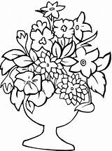 Mewarnai Floreros Bunga Mawar Matahari Tulip Bestcoloringpagesforkids Melati Dibujar Malvorlage Blumenvase sketch template