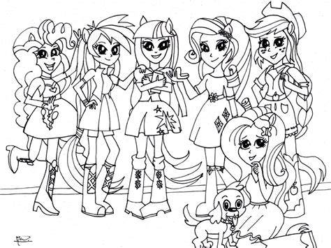 mlp equestria girls coloring pages  getdrawings