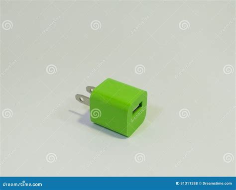 green adapter plug stock photo image  energy travel