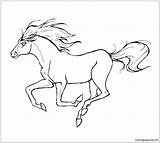 Horse Coloring Pages Printable Running Color Realistic Small Mustang Online Draft Andalusian Adults Print Top Kids American Quarter Template Toddler sketch template